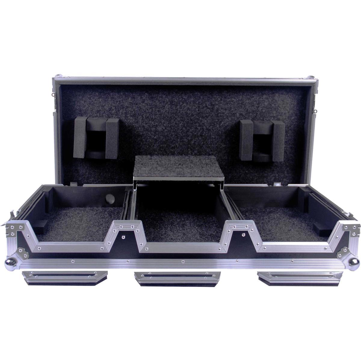

Deejay LED Fly Drive Case for 2 CDJ2000 Players & DJM-S9 Mixer with Laptop Shelf