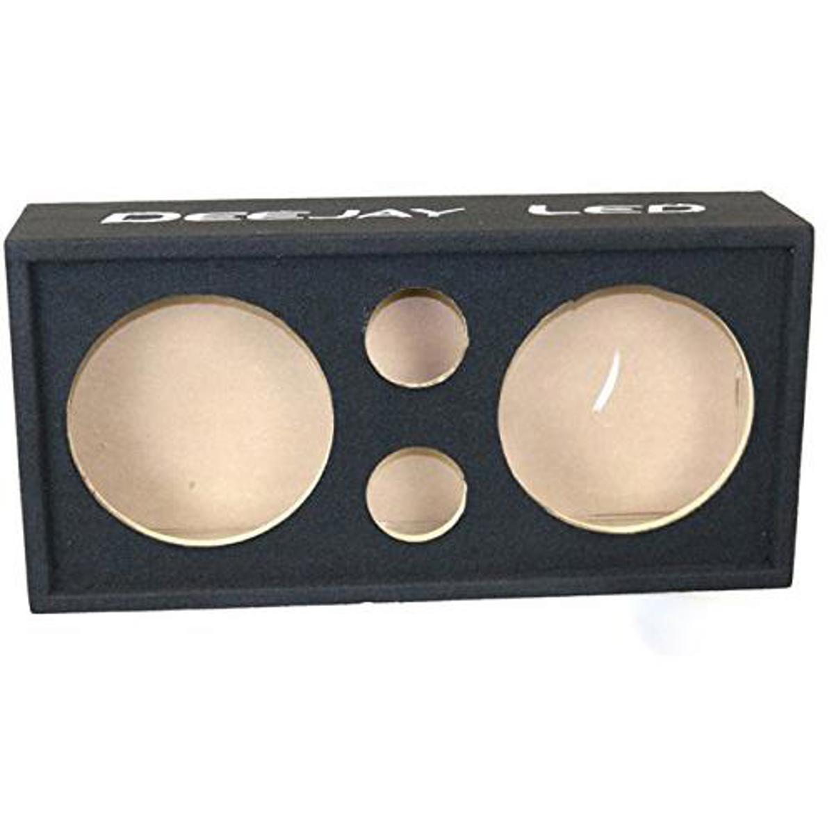 

Deejay LED Twin Empty Enclosure for 2x 10" Woofer and 2x Tweeter, Black