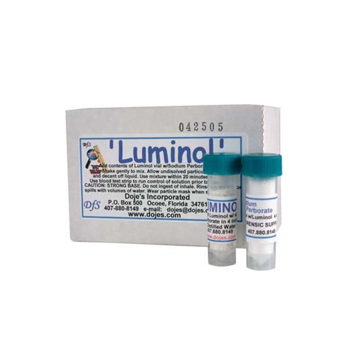 

Doje's 8oz Luminol Blood Detection, 6 Pack