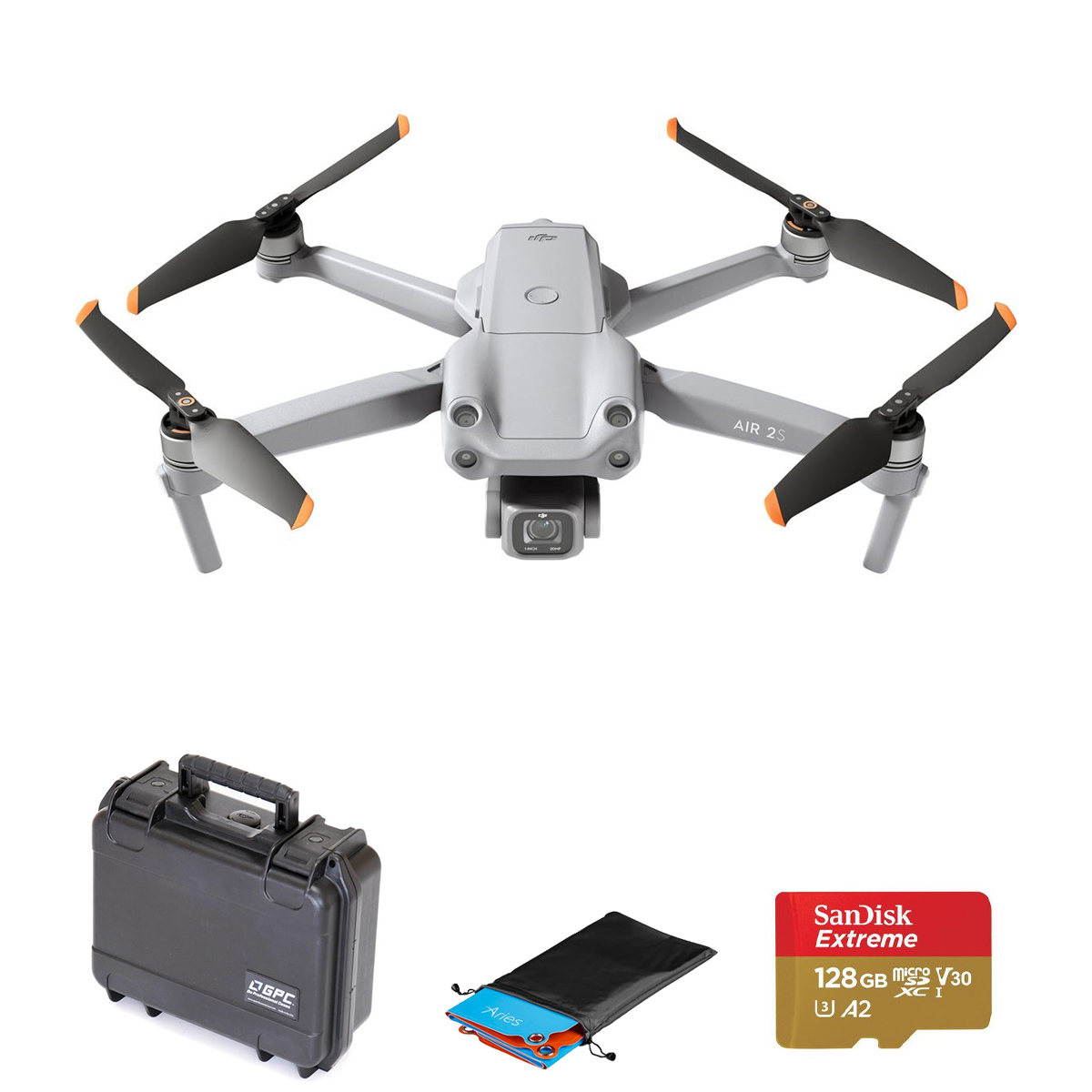 

DJI Air 2S 4K Drone Bundle with Hard Case, 128GB Card, Landing Pad
