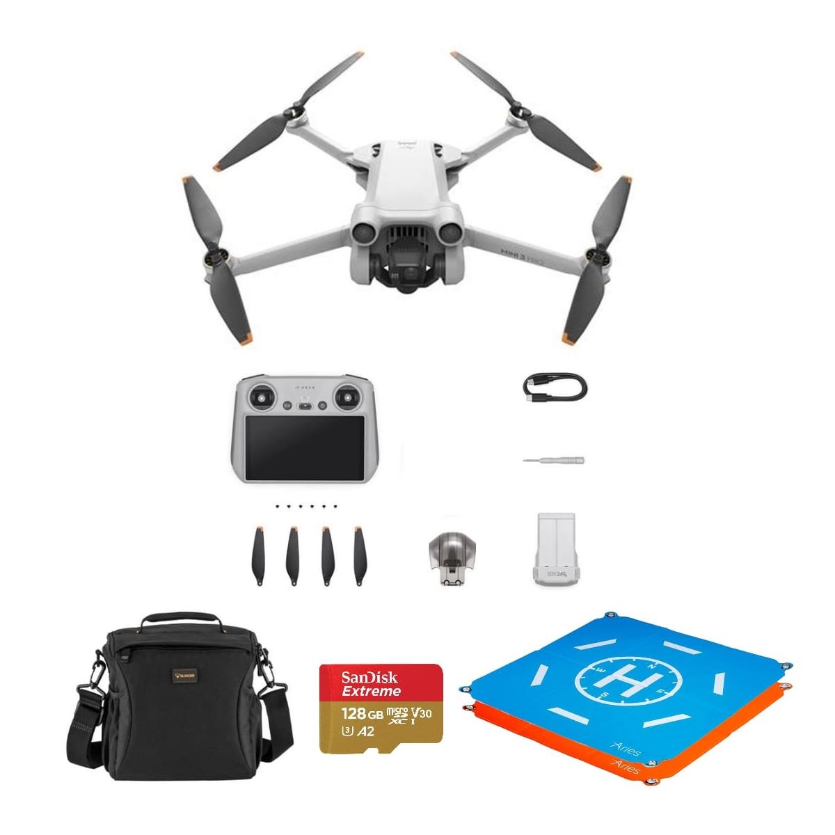 DJI Mini 3 Pro Drone with RC Remote Controller with Accessories Kit