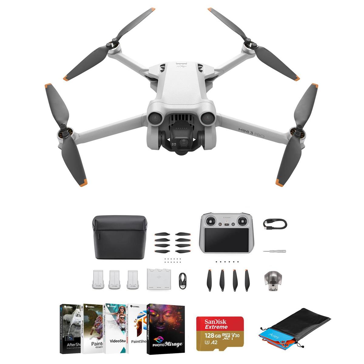 DJI Mini 3 Pro Drone with RC Controller, Fly More Kit Plus,...
