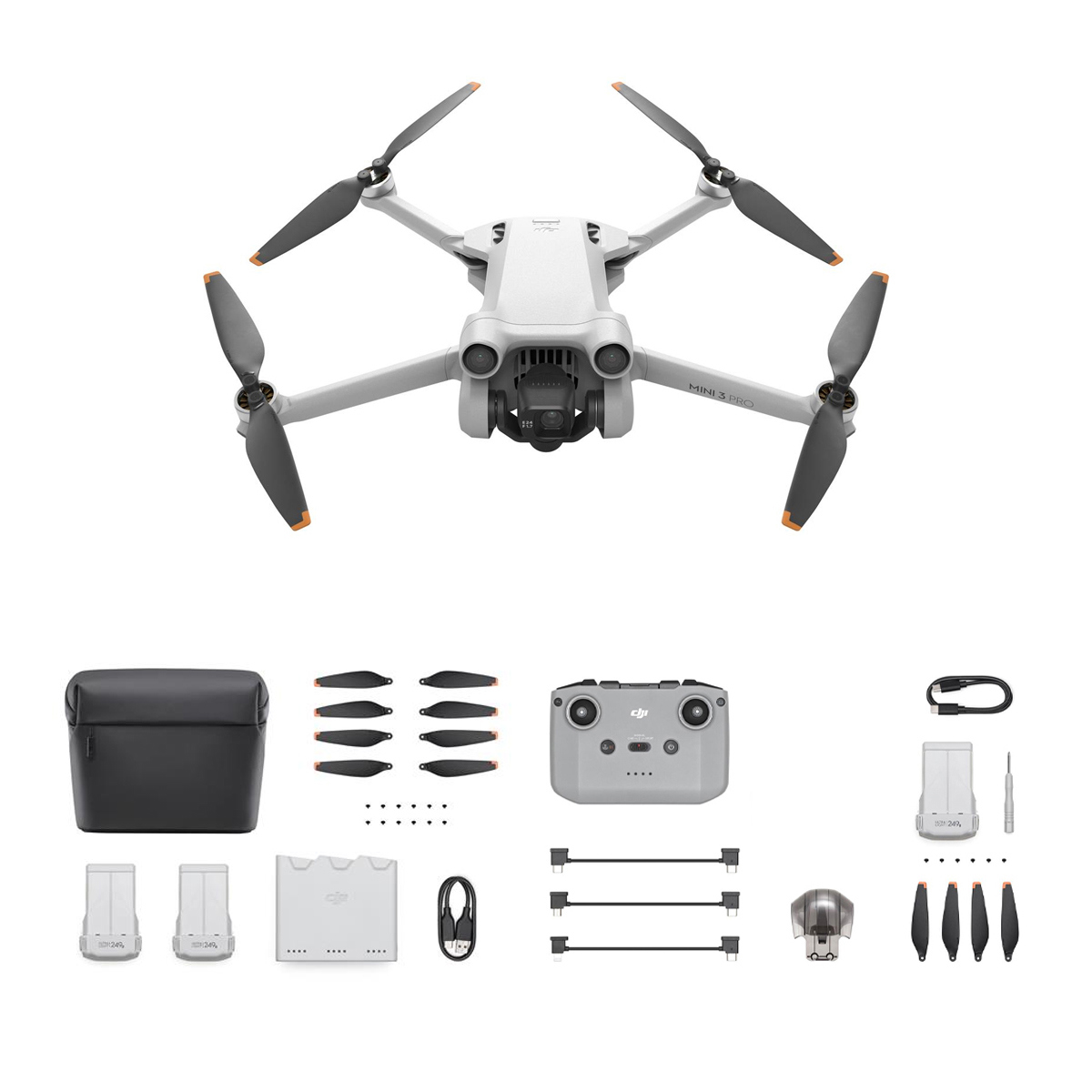 

DJI Mini 3 Pro Drone with RC-N1 Remote Controller and Fly More Kit