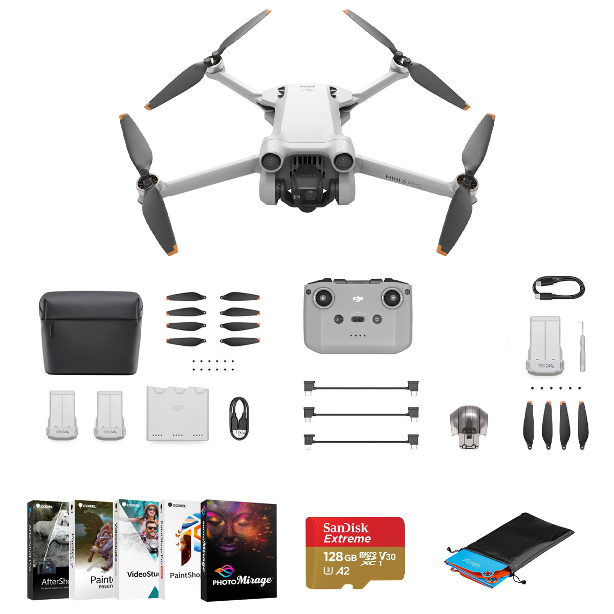 

DJI Mini 3 Pro Drone with RC-N1 Controller, Fly More Kit, Accessories Kit