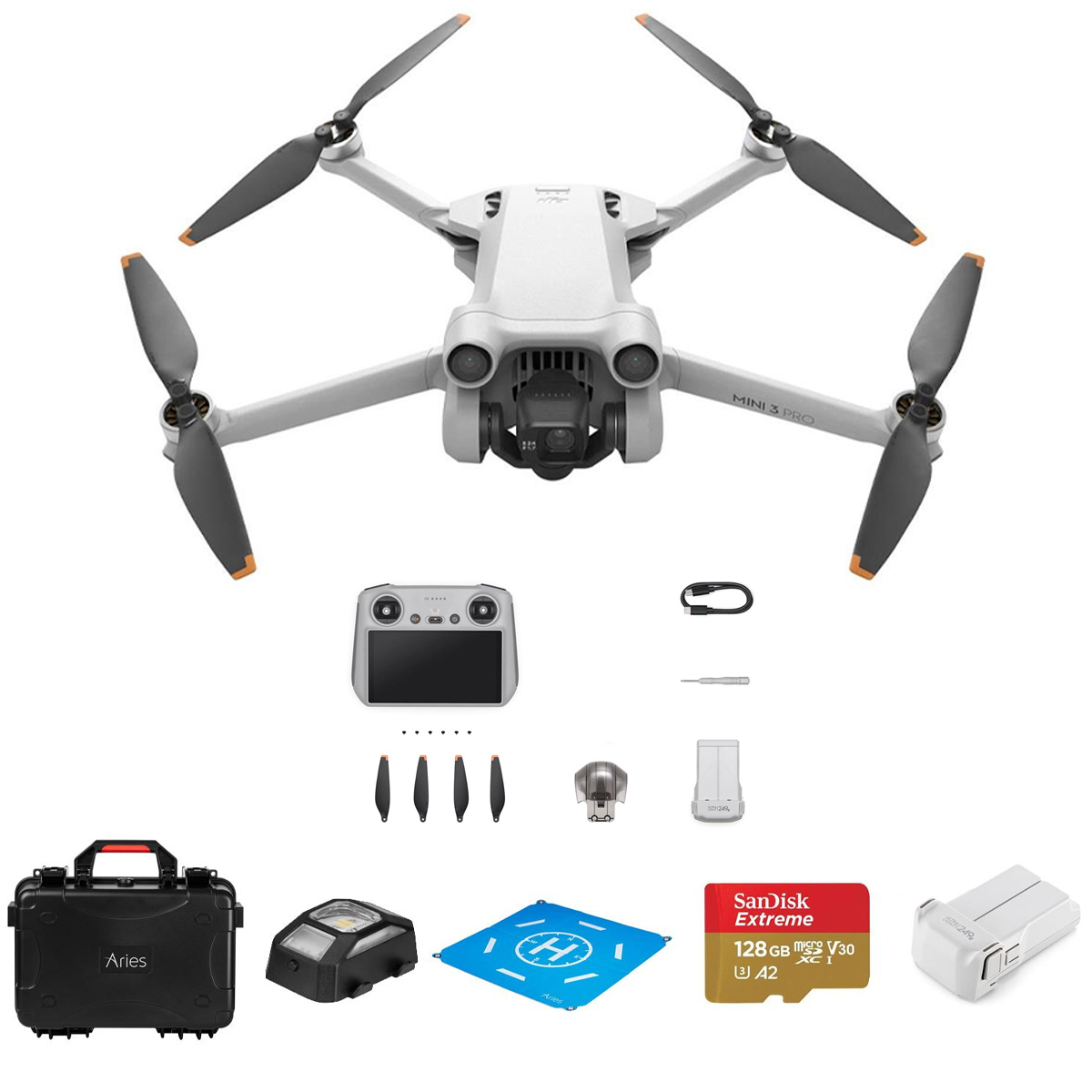 

DJI Mini 3 Pro Drone with RC Remote Controller, Extra Battery with Hard Case Kit