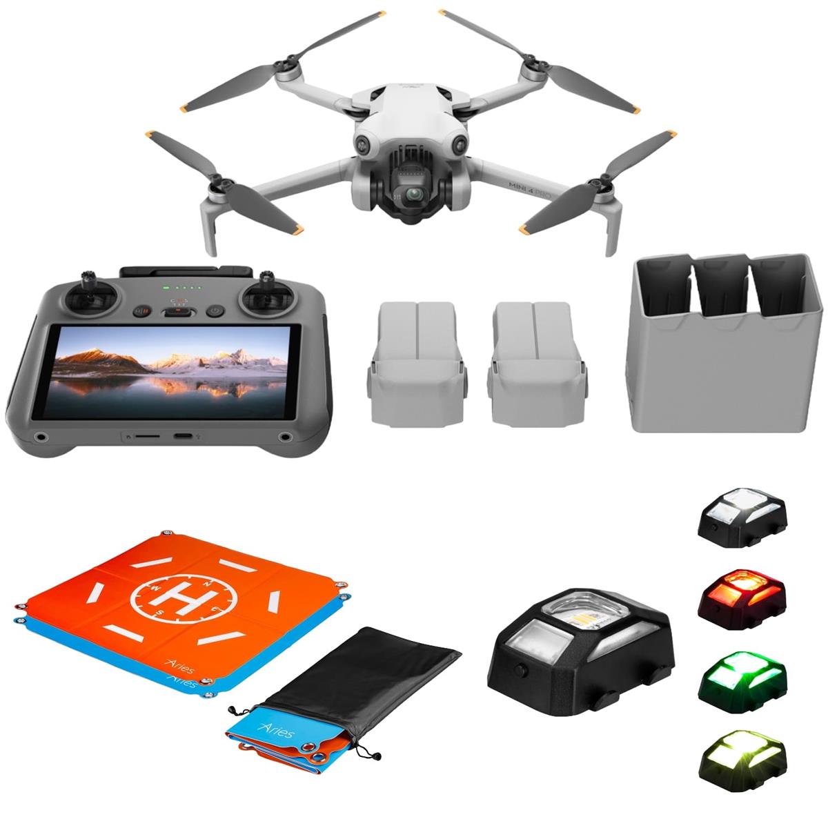 DJI Mini 4 Pro Drone Fly More Combo Plus, Bundle with Landing Pad and Strobe Light -  CP.MA.00000740.01 K2