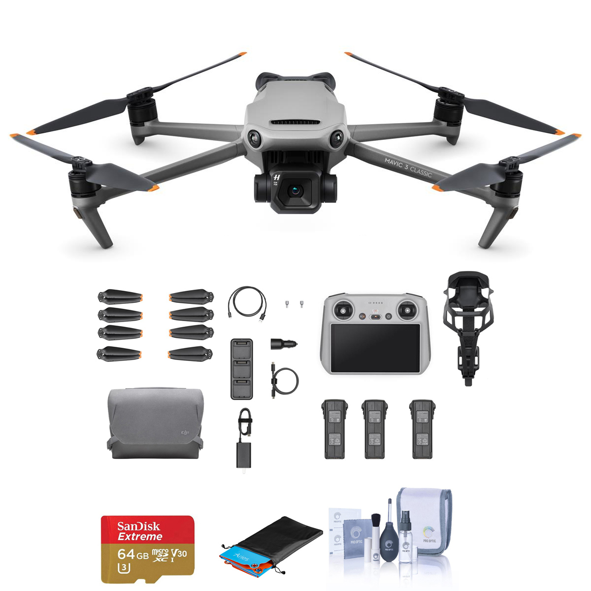 

DJI Mavic 3 Classic Drone with RC Controller, Fly More Kit, Accessories Kit
