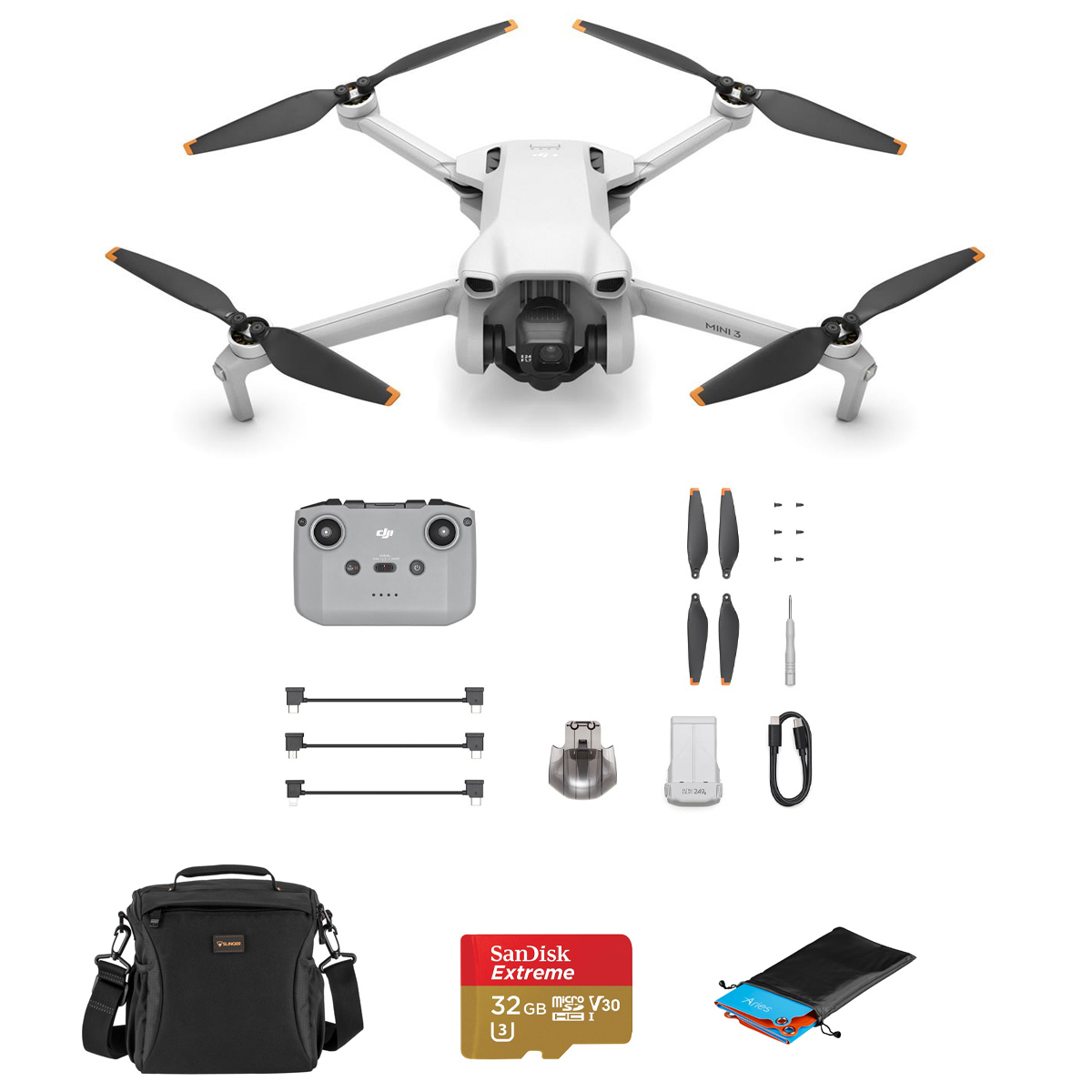 

DJI Mini 3 Drone with RC-N1 Remote Controller, Accessories Kit