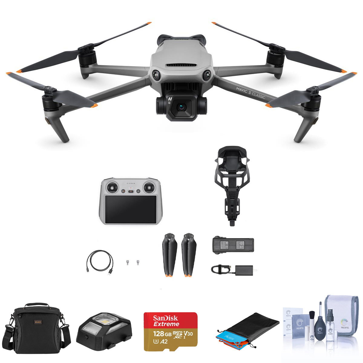 

DJI Mavic 3 Classic Drone with RC Controller, Essential Accessories Kit