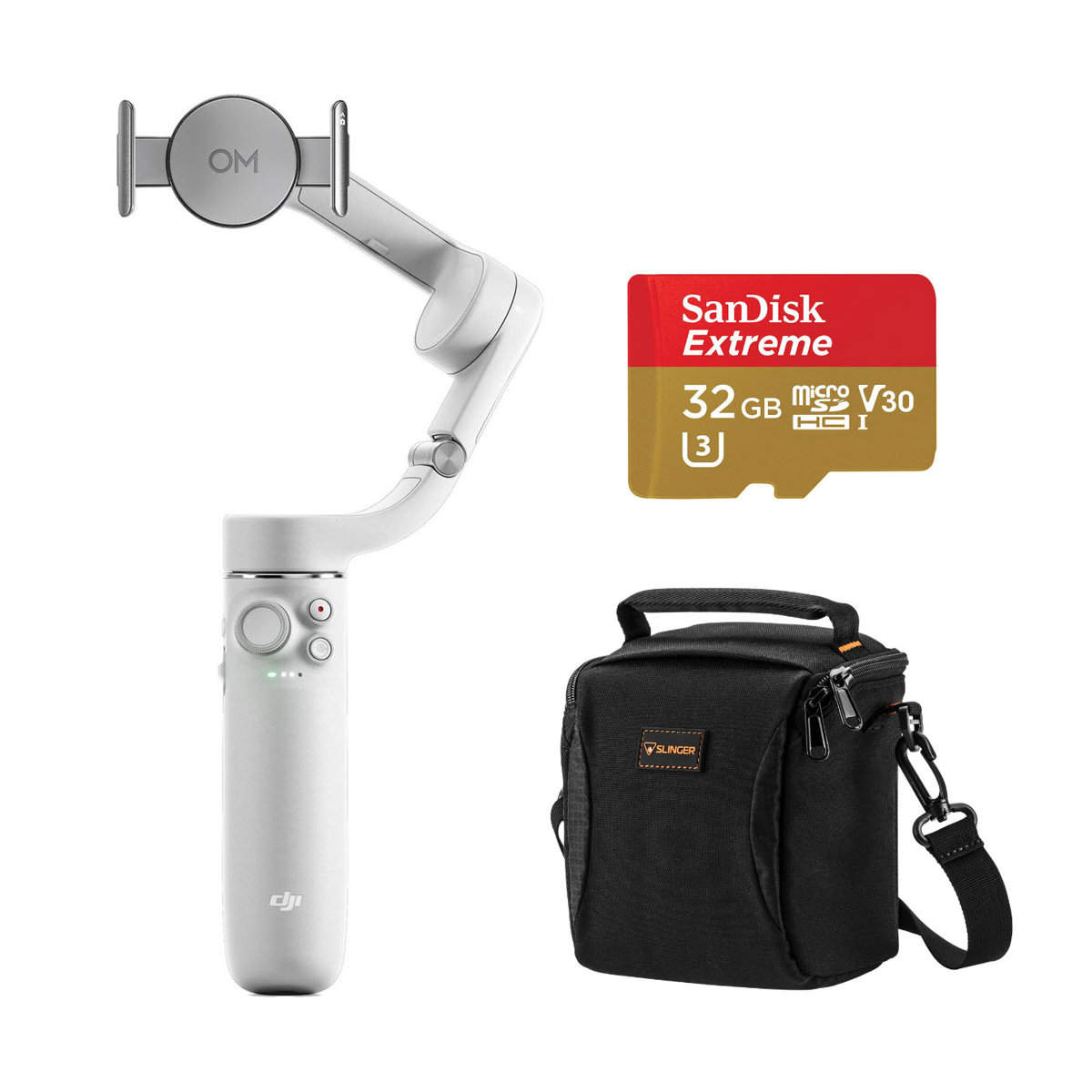 

DJI OM 5 Handheld Smartphone Gimbal, Athens Gray with Bag, 32GB microSD Card