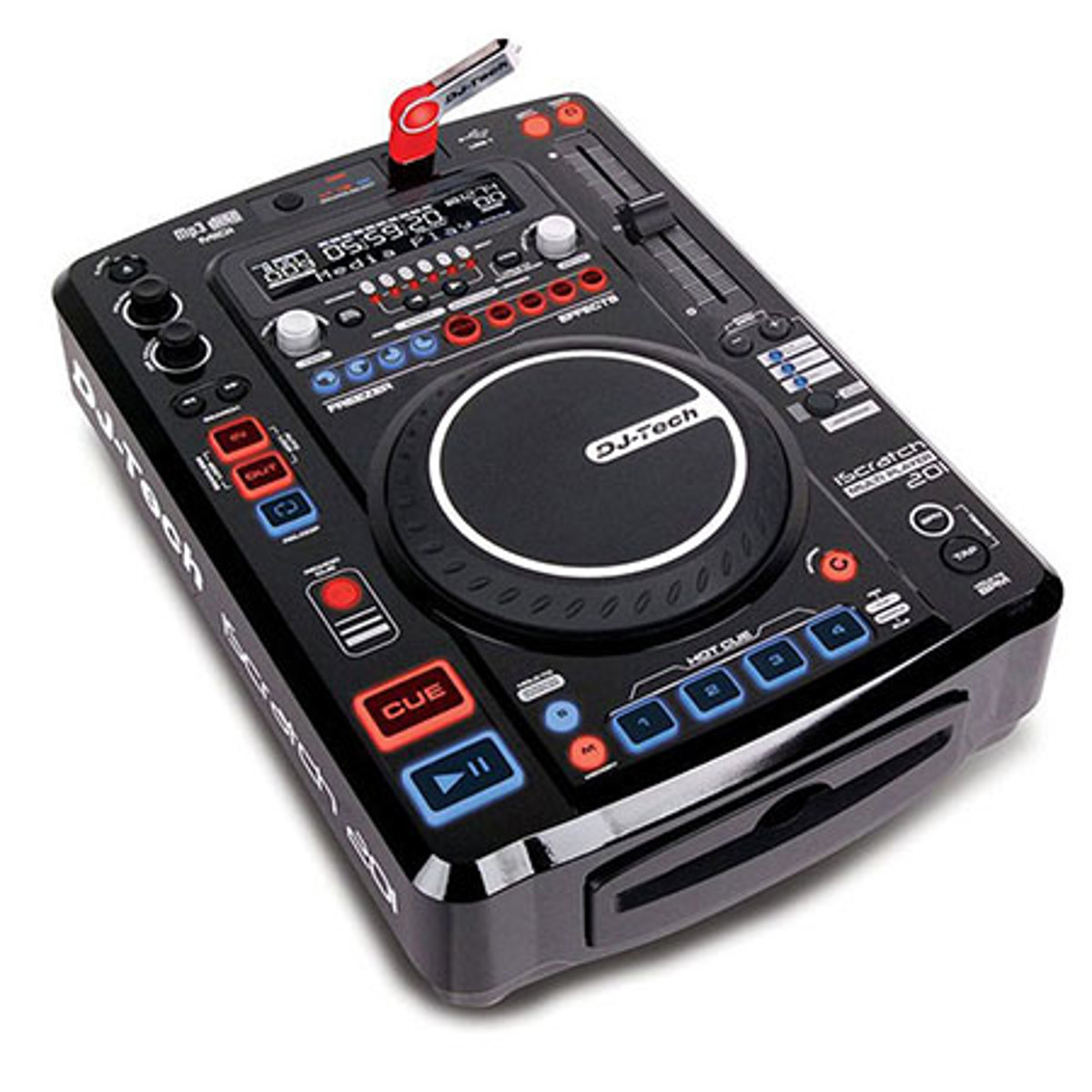 Image of DJ Tech iScratch 201 Pro CD/MP3/USB Multi-Player DJ Controller