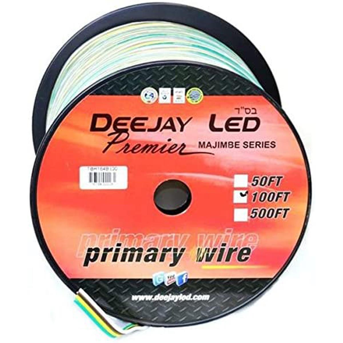 Image of Deejay LED 100-Foot 4-Conductor Y/B/G/W 16 Gauge Primary Stranded Cable