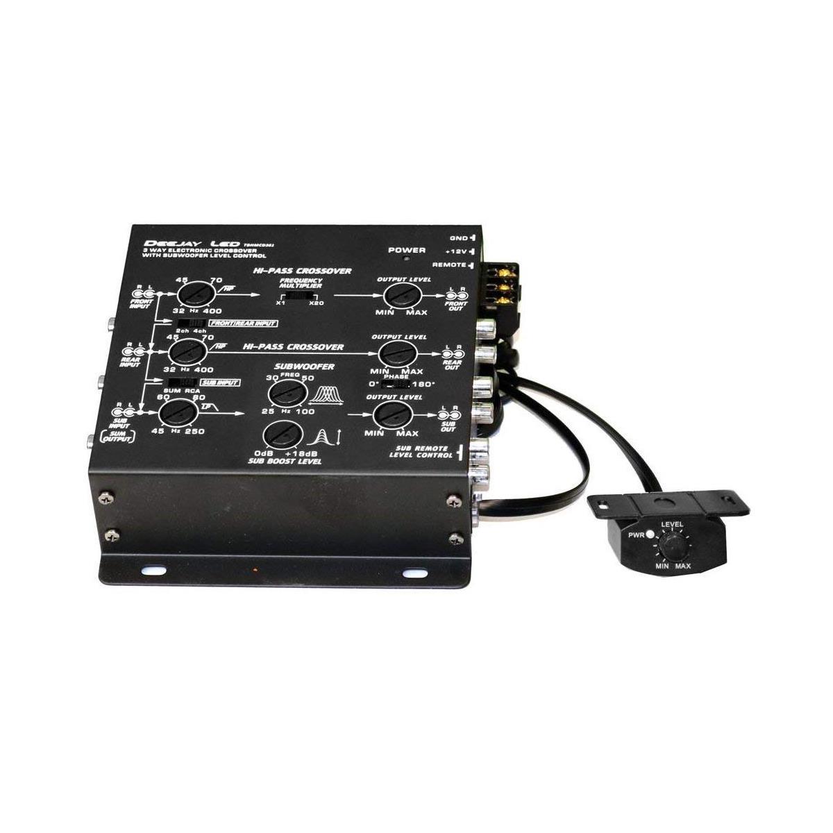 Image of Deejay LED Vehicle Multi-Amplifier Crossover with RCA Inputs and Outputs