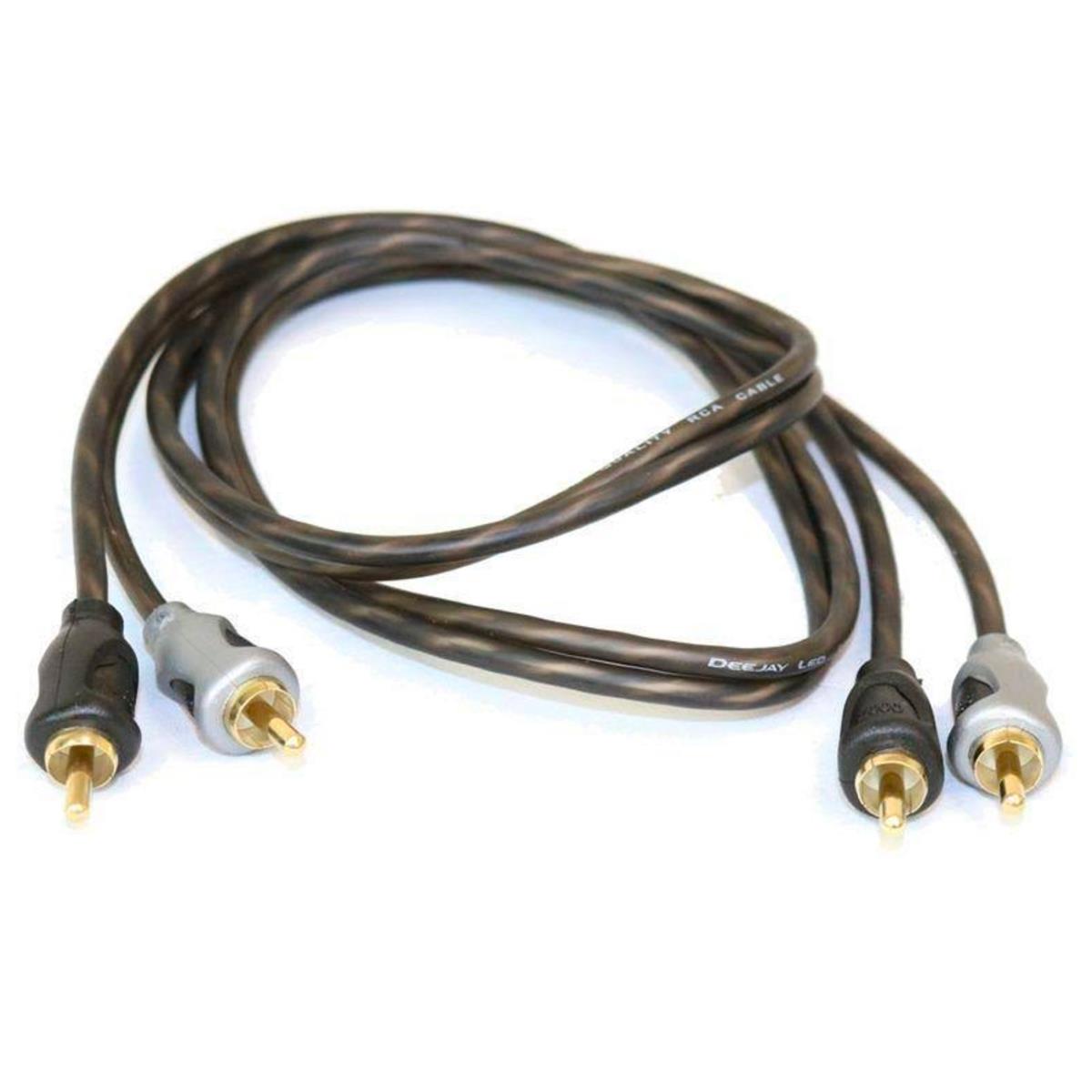 Image of Deejay LED 17' RCA to RCA Copper Audio Cable