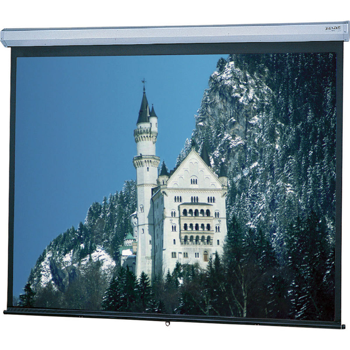 Da-Lite Model C Square Format Manual 9x9', 12.7" Diagonal, Matte White Surface -  40262