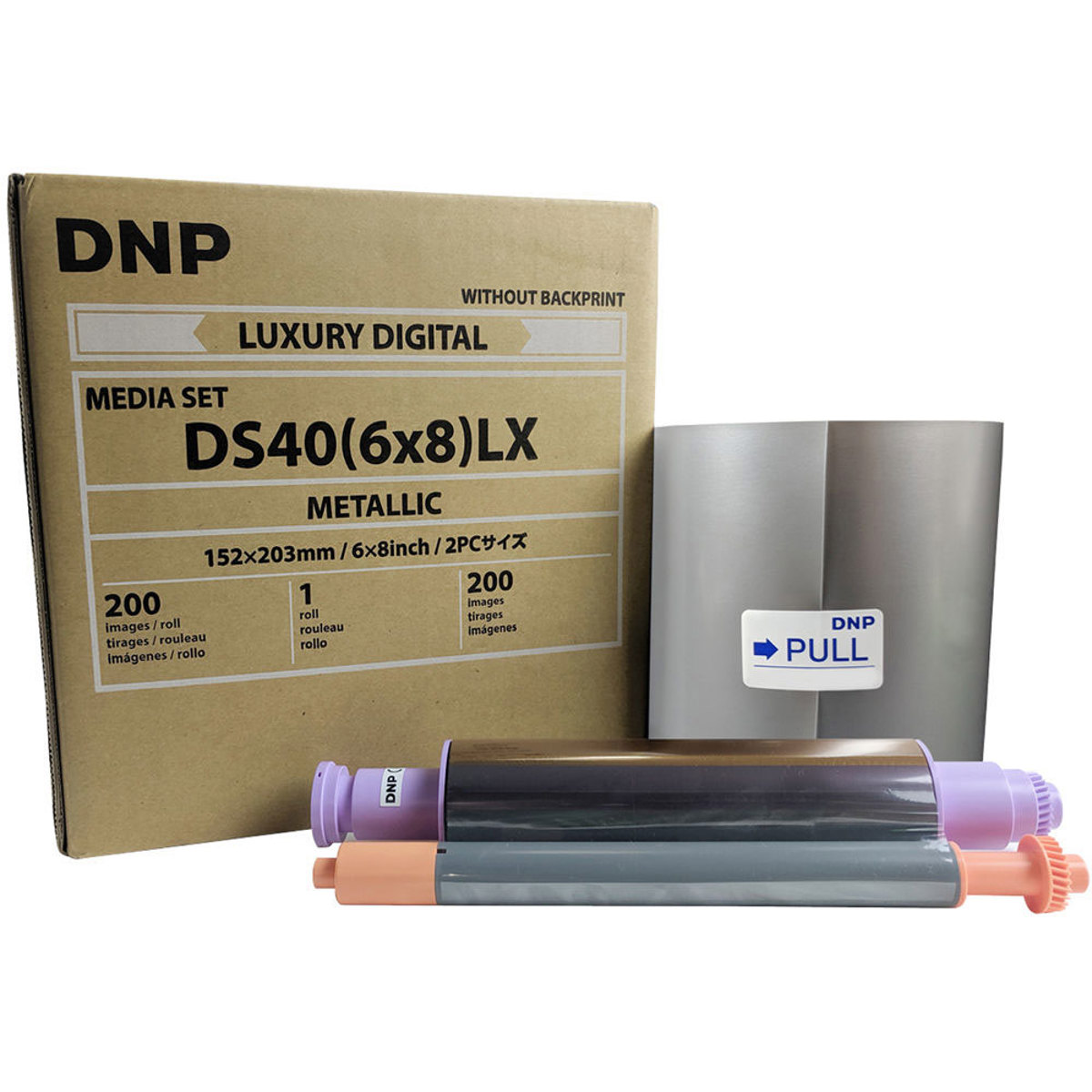

DNP 6x8" Luxury Metallic Media Set for DS40 Photo Printer, 1 Roll/Case 200 Print