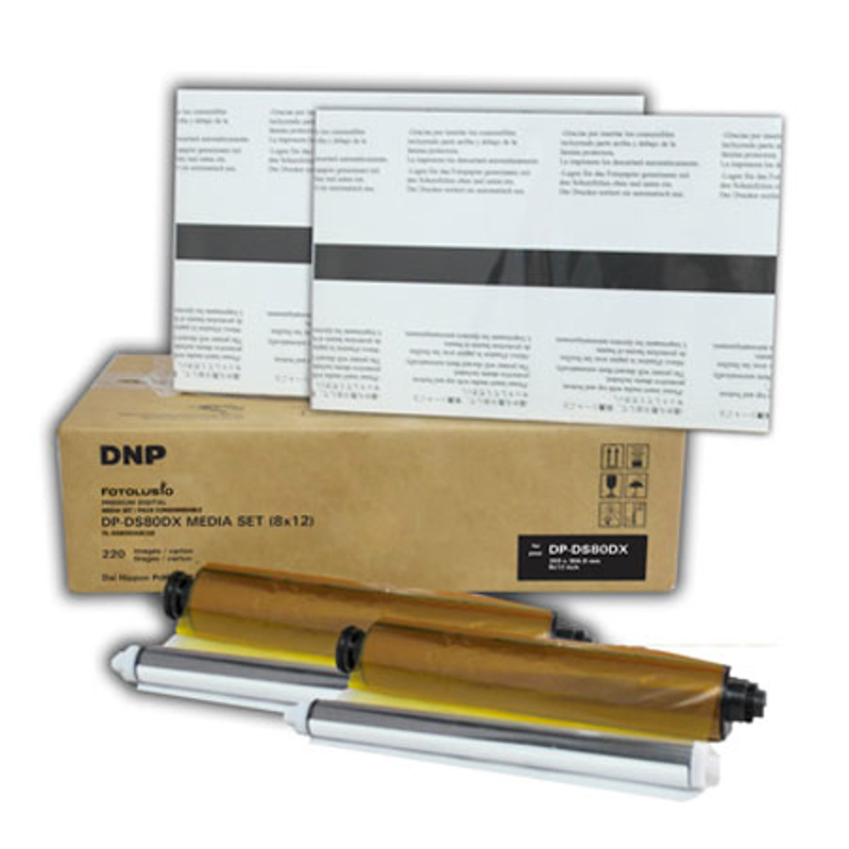 

DNP 8x12" Duplex Ribbon Media Kit for DS80DX Printer, 2 Rolls