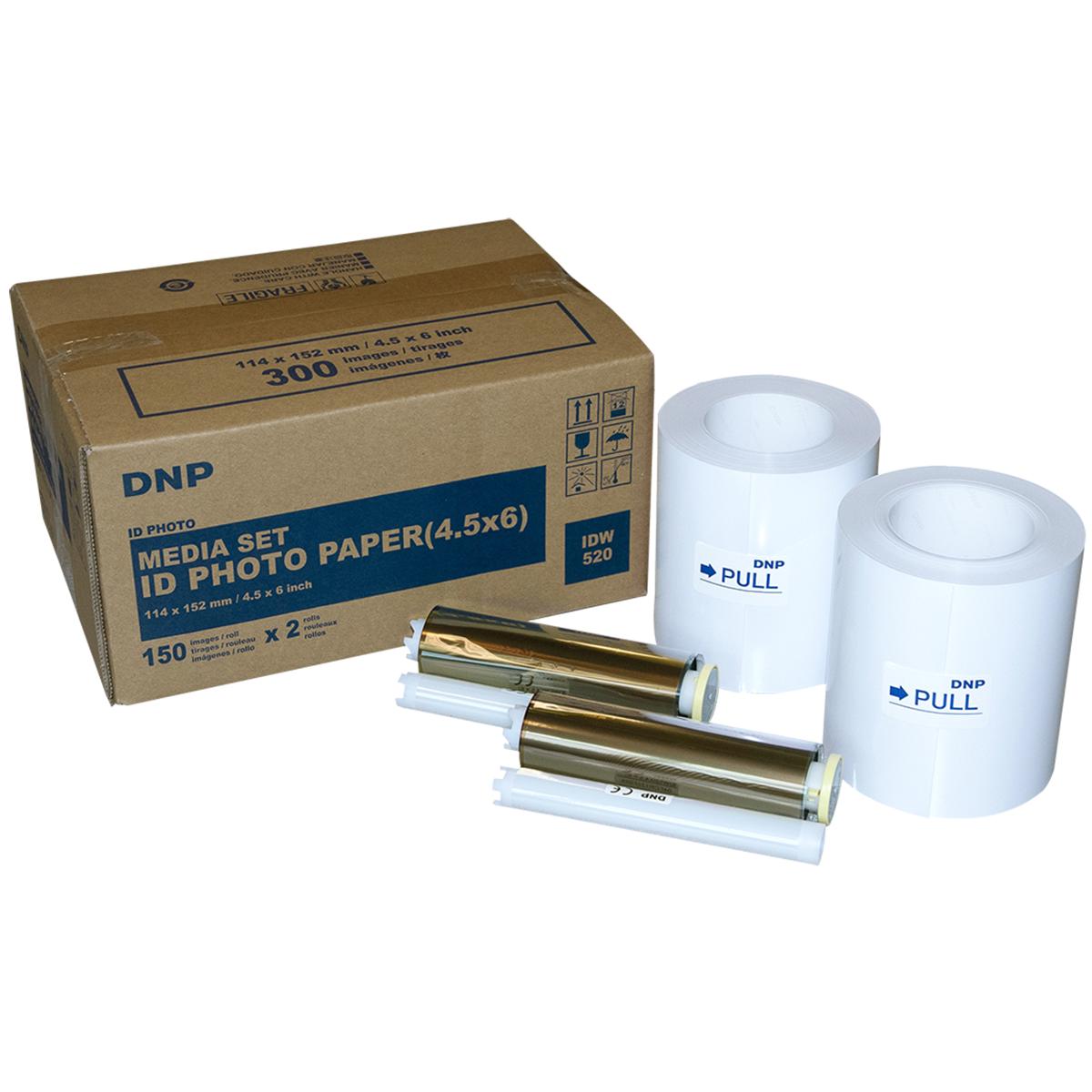 

DNP 4.5x6" IDW520 Printer System Media, 150 Prints Per Roll, 2-Pack