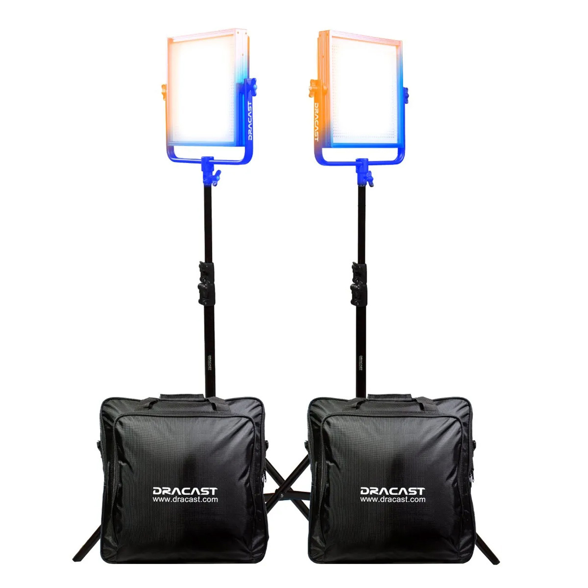 

Dracast LED1000 Pro Bi-Color 2-Light Kit with V-Mount Battery Plates and Stands