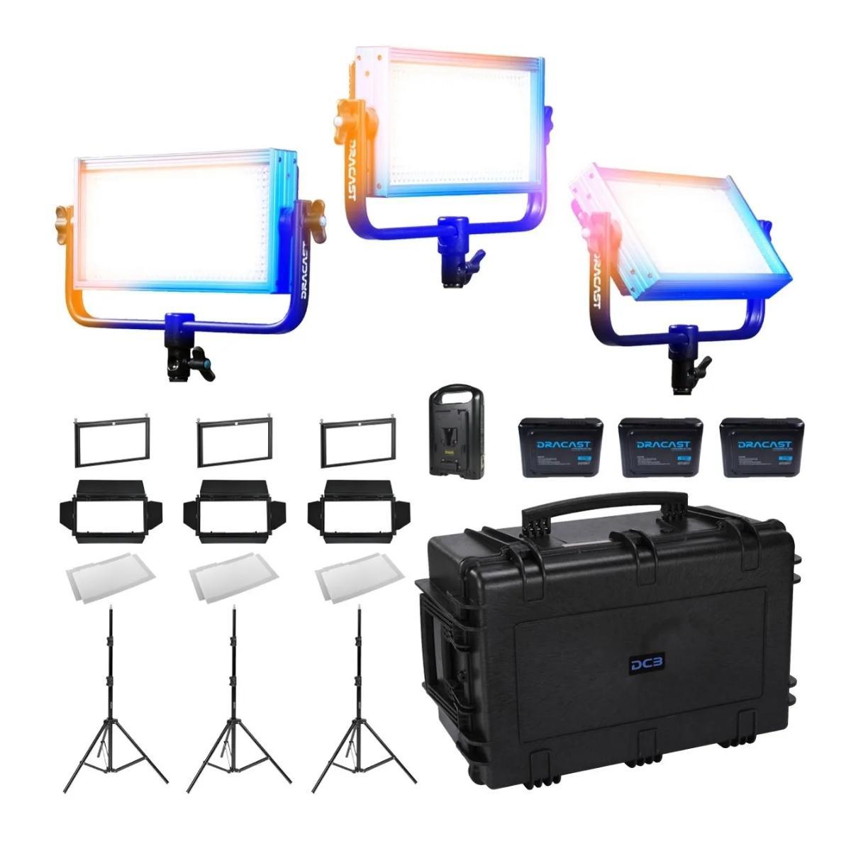 

Dracast Plus Series LED500 30W Bi-Color LED 3-Light Location Kit