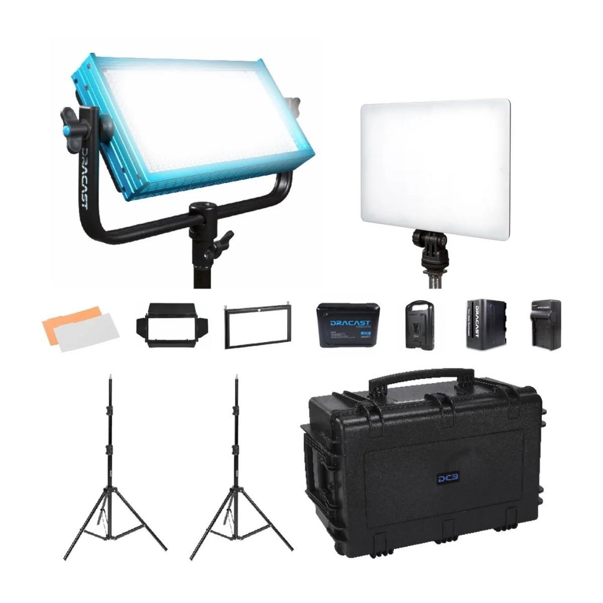 

Dracast Plus Series Daylight LED 2-Light Webcast Kit with LED500 & LED240 Light