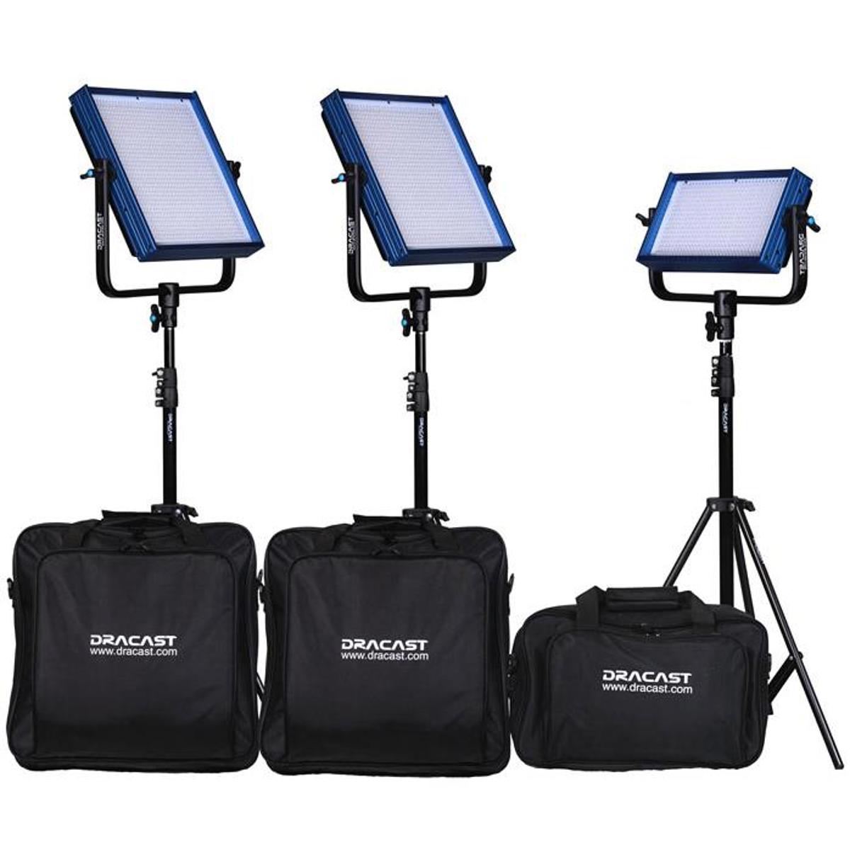 

Dracast Pro Series Bi-Color 4-Light ENG Kit w/LED1000,LED500 & LED240,Gold Mount