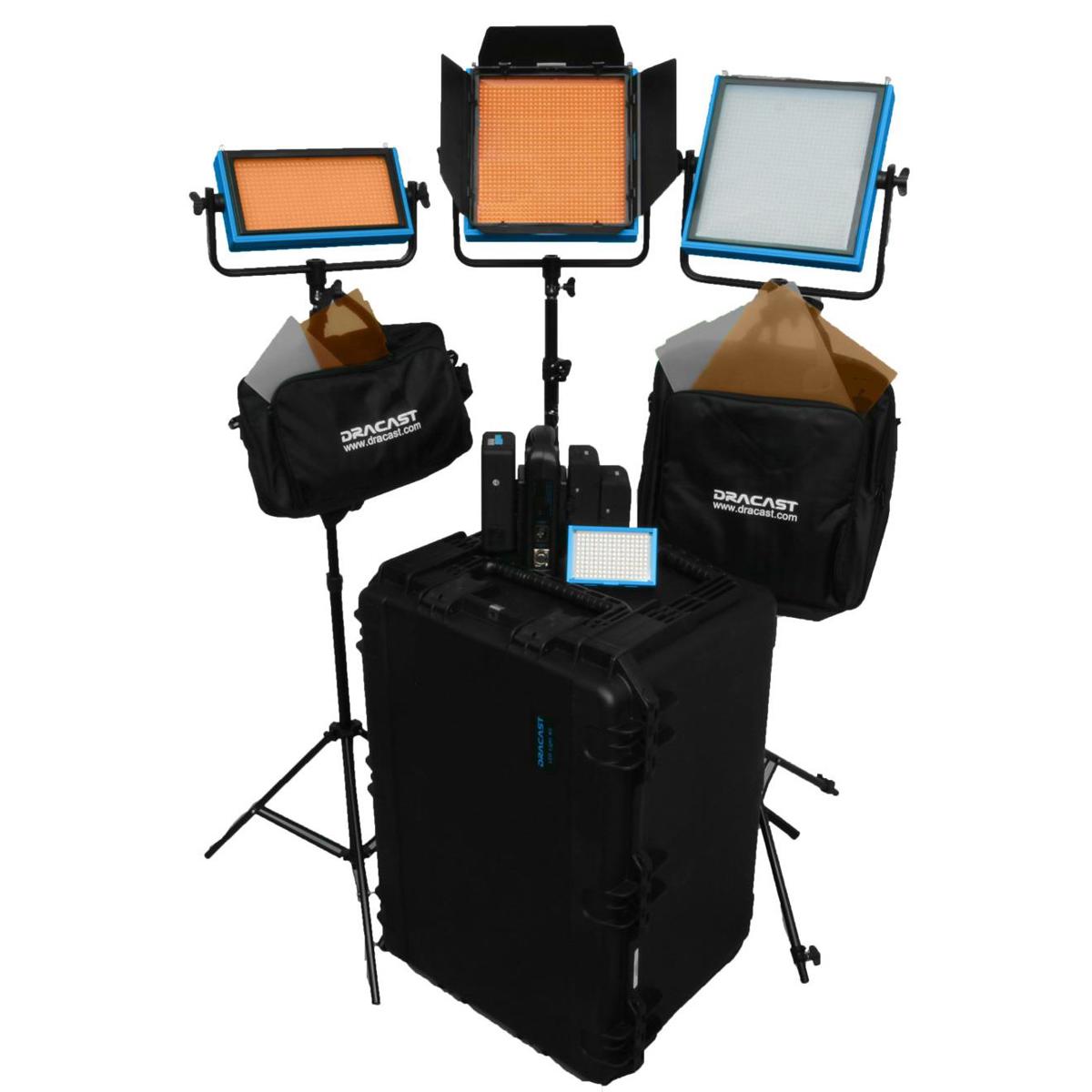 

Dracast Plus Series Bi-Color 4-Light ENG Kit w/2x LED1000, 1x LED500 & 1x LED240