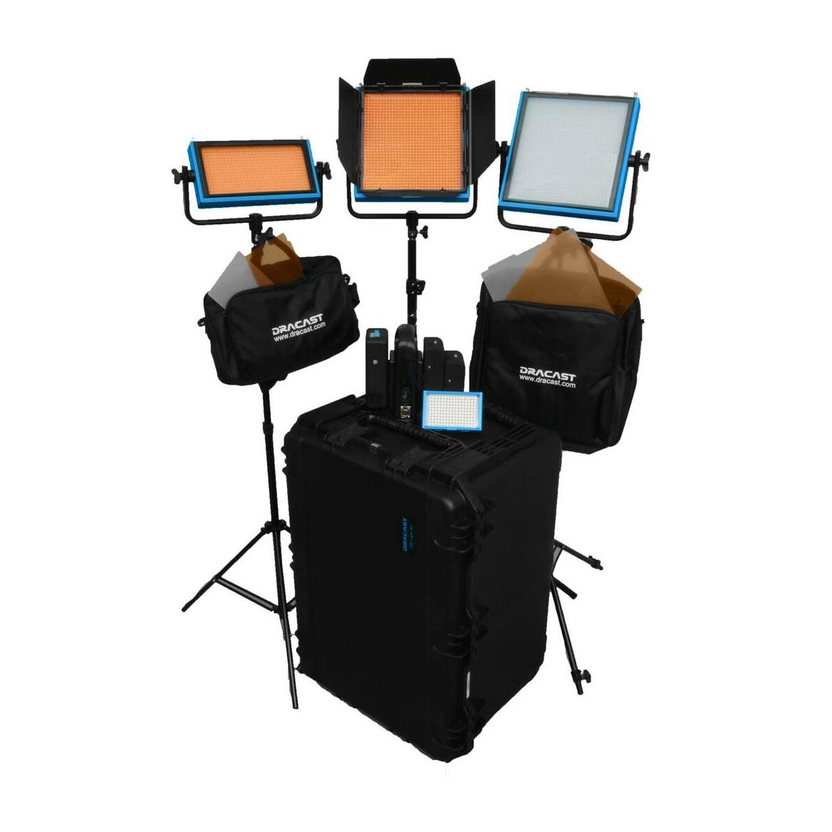 Image of Dracast ENG Plus Series Tungsten LED 4-Light Complete Kit