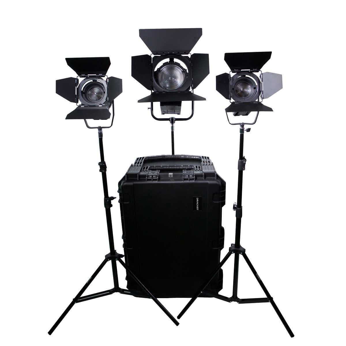 

Dracast Fresnel Series LED1400W Daylight 3-Light Kit