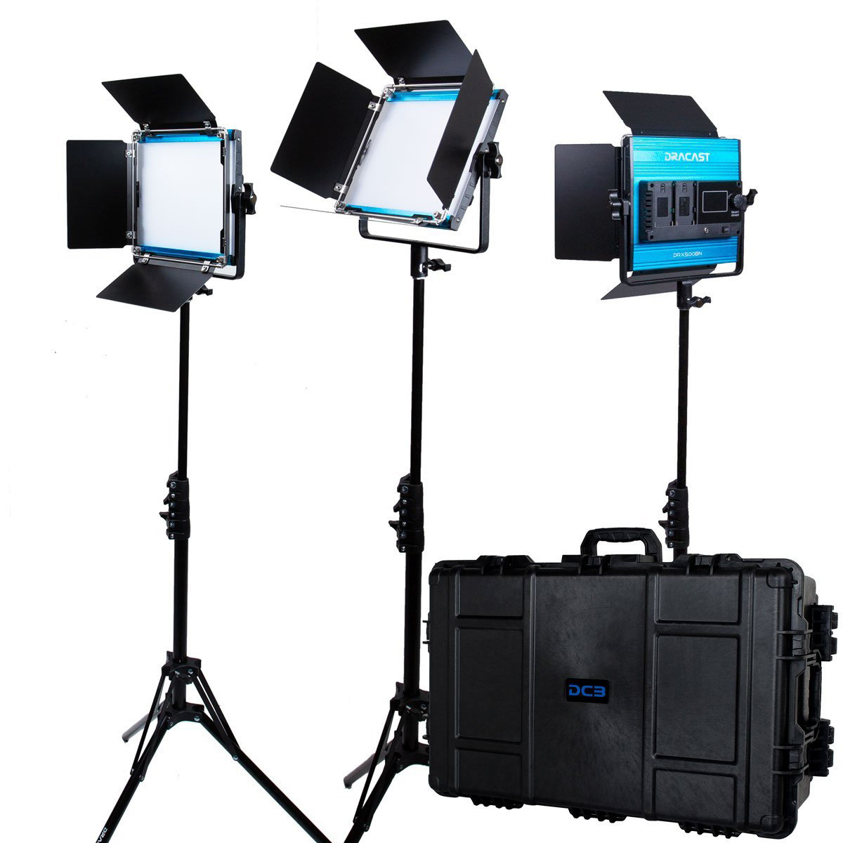

Dracast X Series LED500 35W Daylight 3-Light Kit w/Injection Molded Travel Case