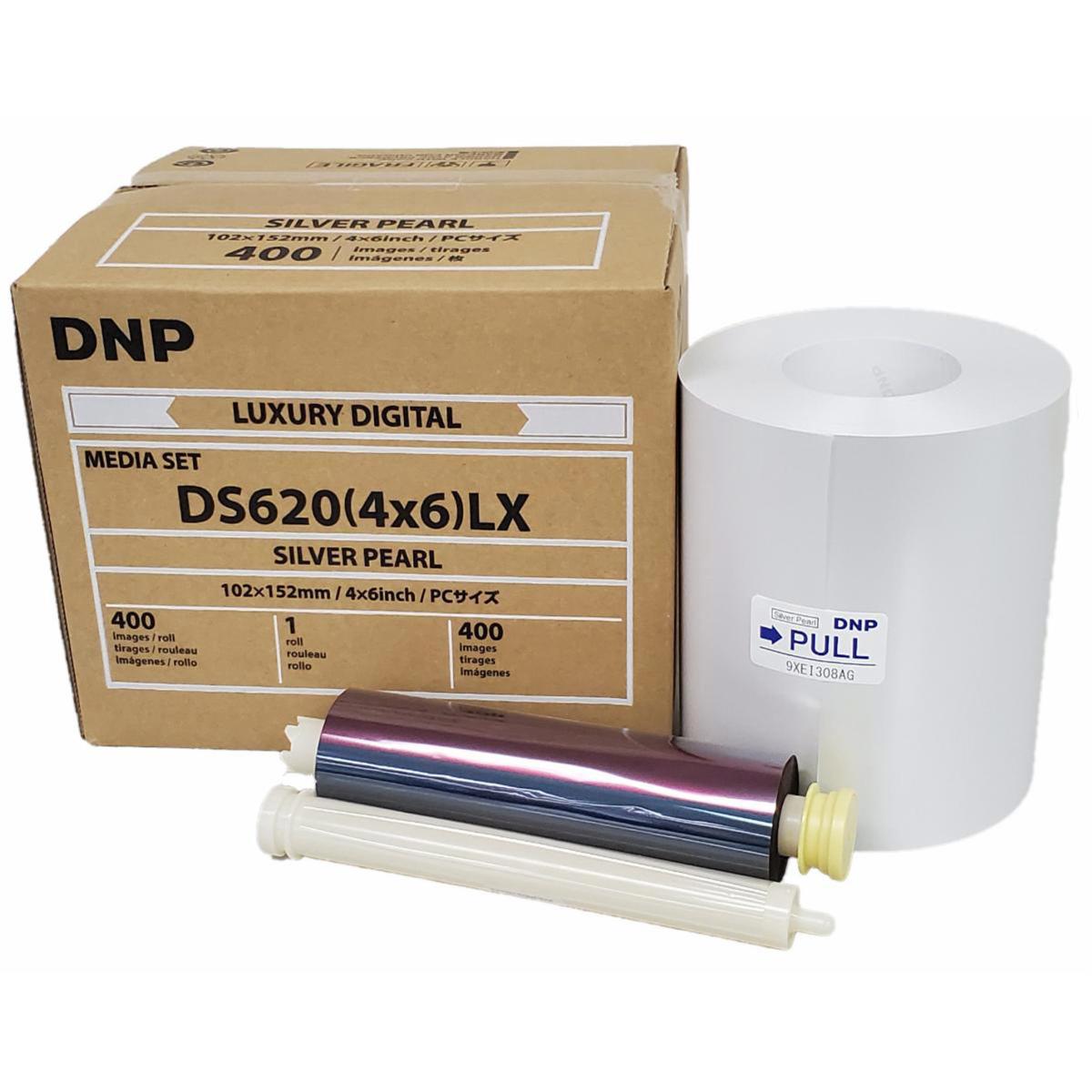 

DNP DS620A Printer Luxury Media, 4x6" Silver Pearl Roll, 400 Prints