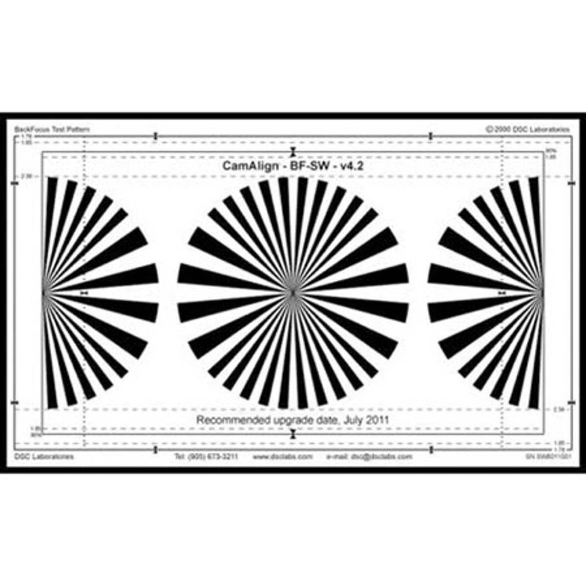 

DSC Labs DX-1 BackFocus Calibration Chart