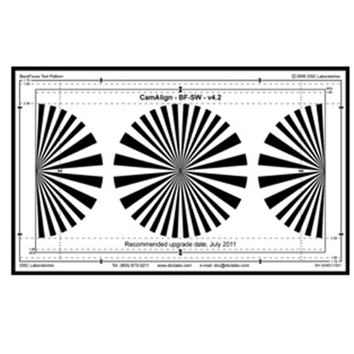 

DSC Labs Backfocus Junior Focus Pattern Chart, 17x10"