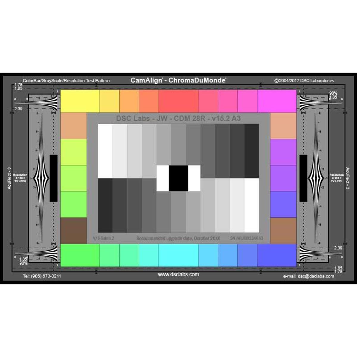 

DSC Labs ChromaDuMonde 28-R Junior CamAlign Chip Chart with Resolution