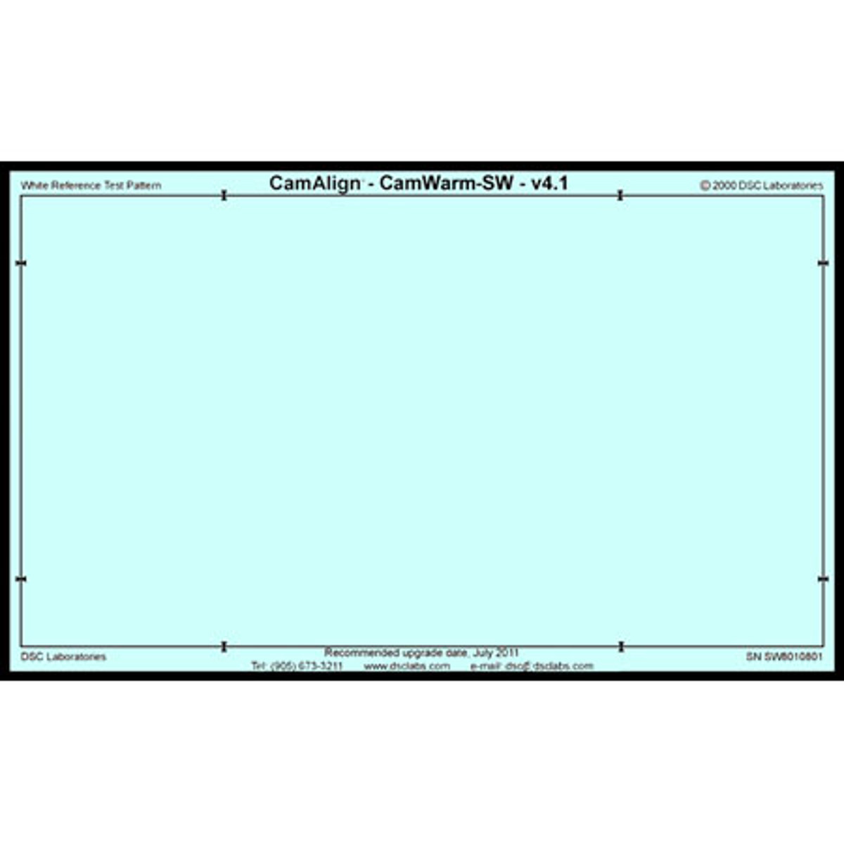 

DSC Labs CamAlign CamWarm Junior Chart, 17x10"