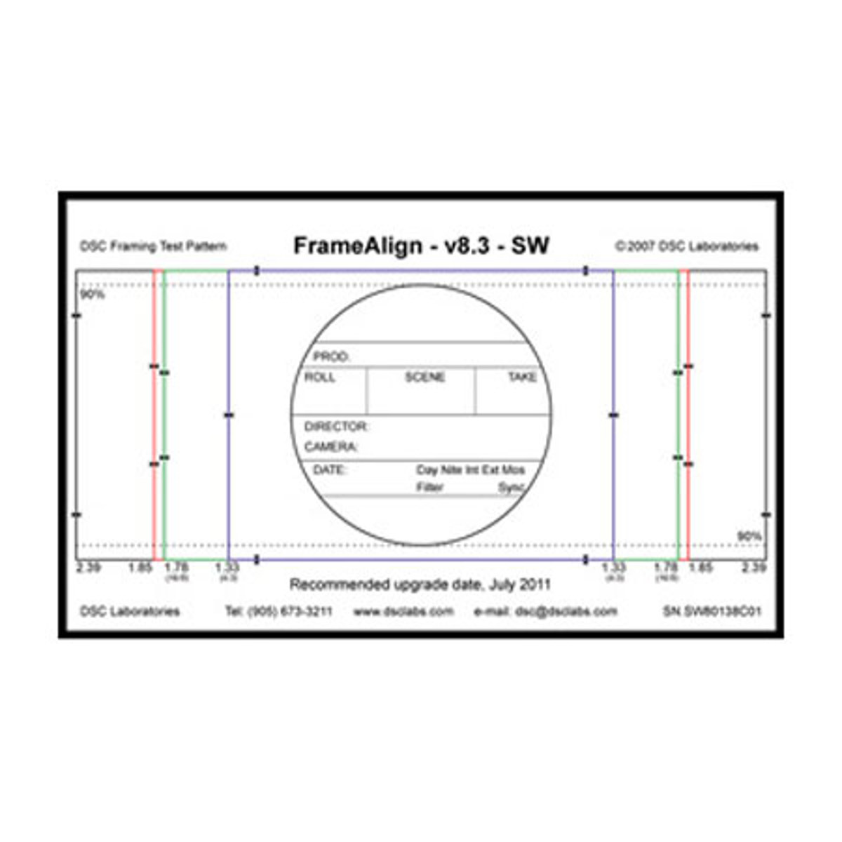 

DSC Labs FrameAlign Junior CamAlign Chart
