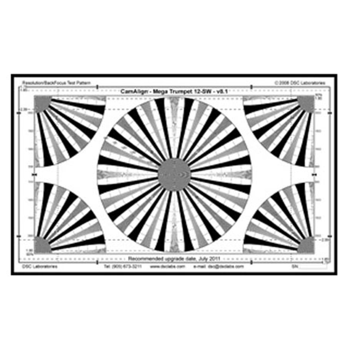 

DSC Labs MegaTrumpet 12 Senior Resolution & Focus Chart, 24x14.7"