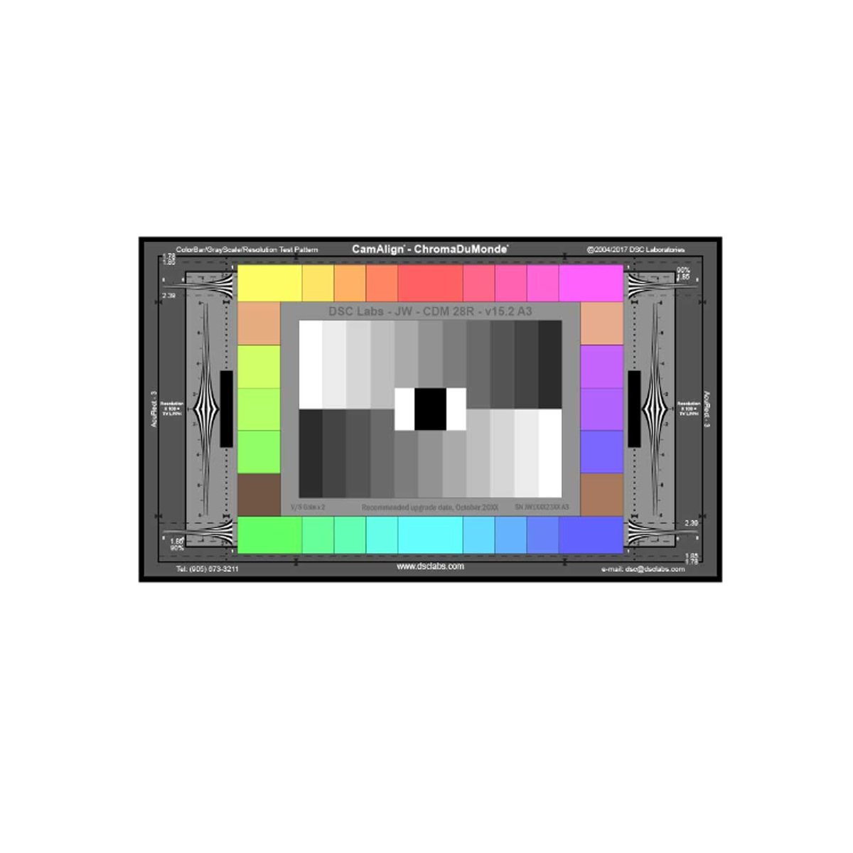 

DSC Labs ChromaDuMonde 28R Standard CamAlign Chip Chart with Resolution
