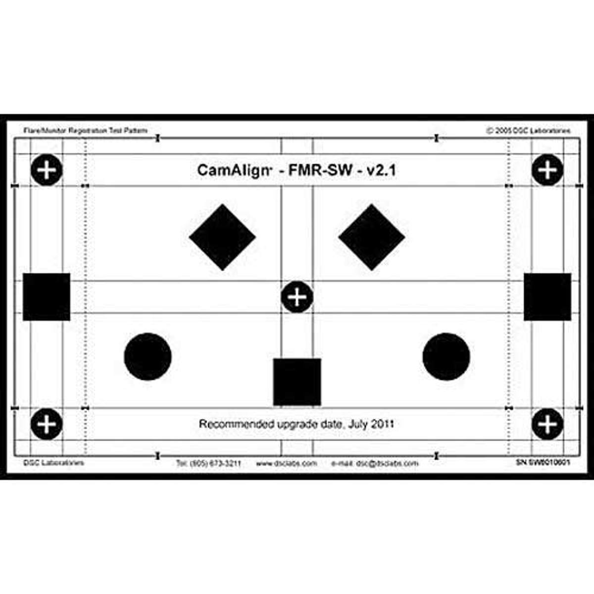 

DSC Labs Goodman Ramp Standard CamAlign Chip Chart, 21.3x13"
