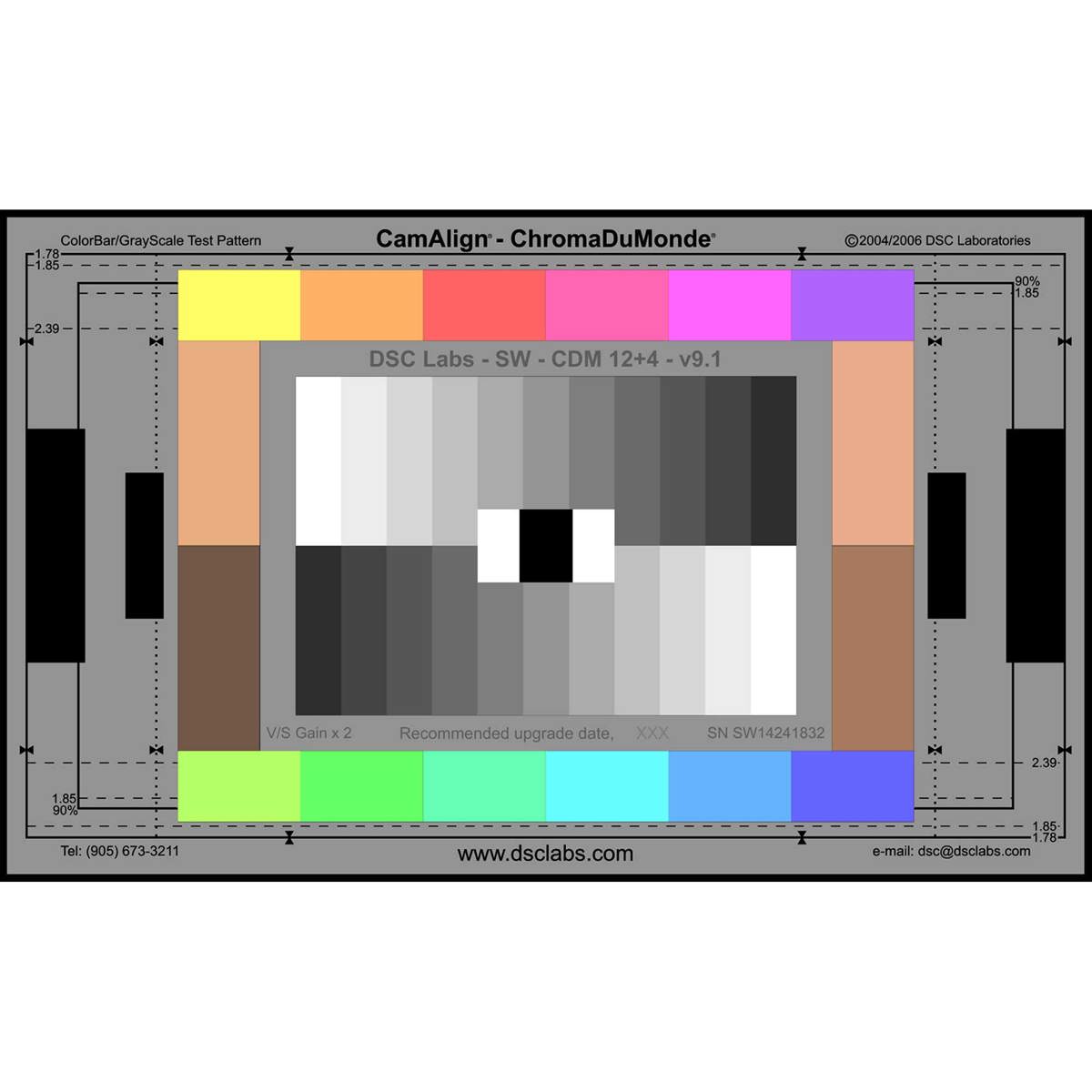 

DSC Labs ChromaDuMonde 12-R Maxi Junior CamAlign Chip Chart with Resolution