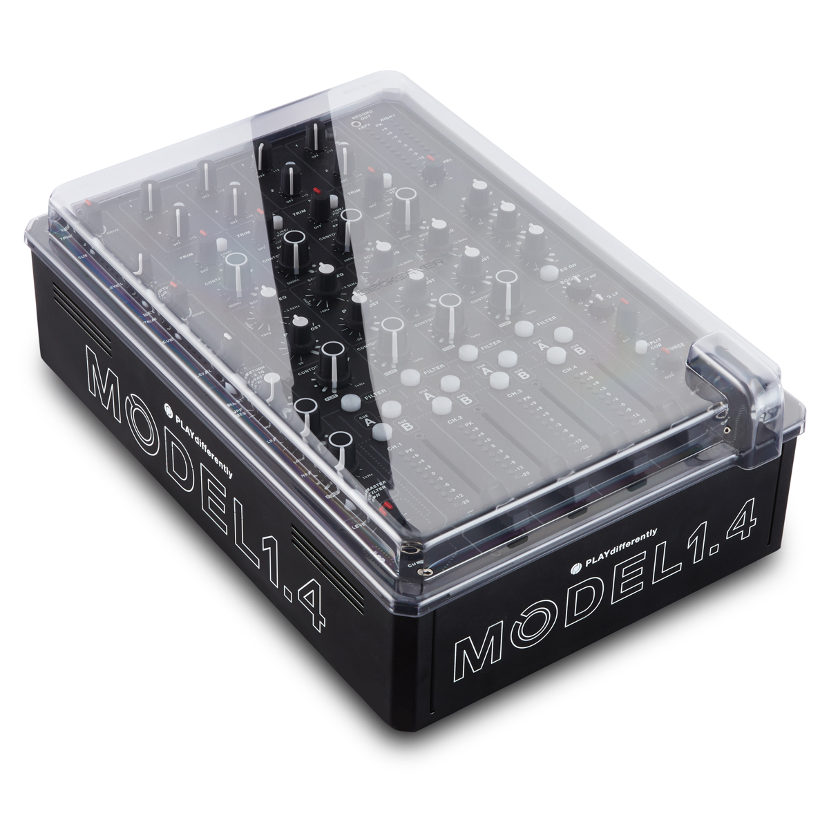 

Decksaver Cover for PLAYdifferently Model 1.4 DJ Mixer, Smoked/Clear