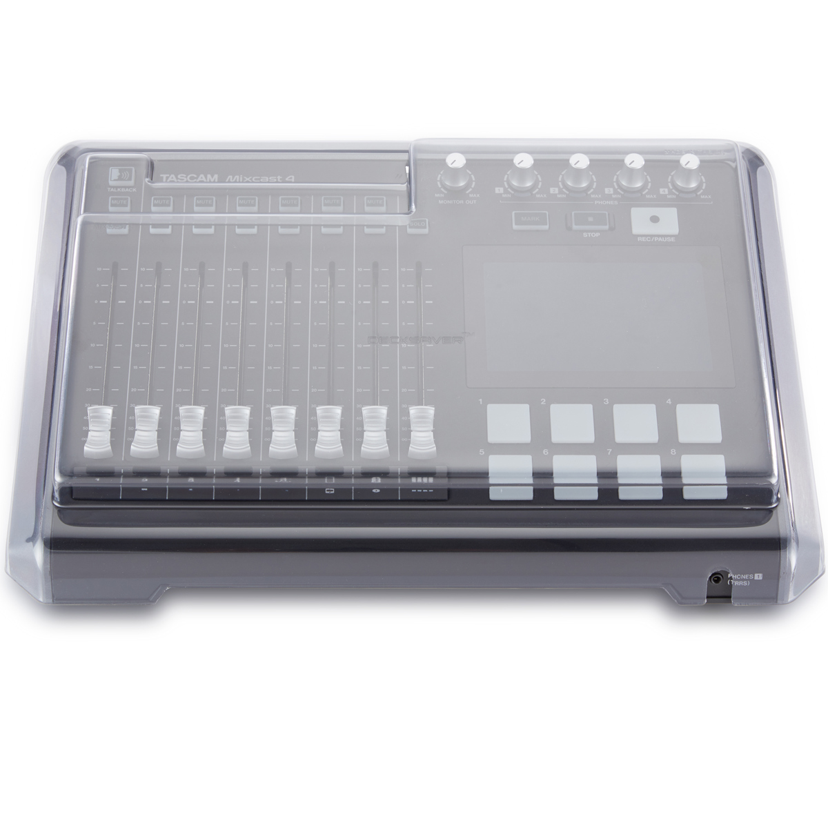 

Decksaver Cover for Tascam Mixcast 4 Podcast Station, Smoked Clear