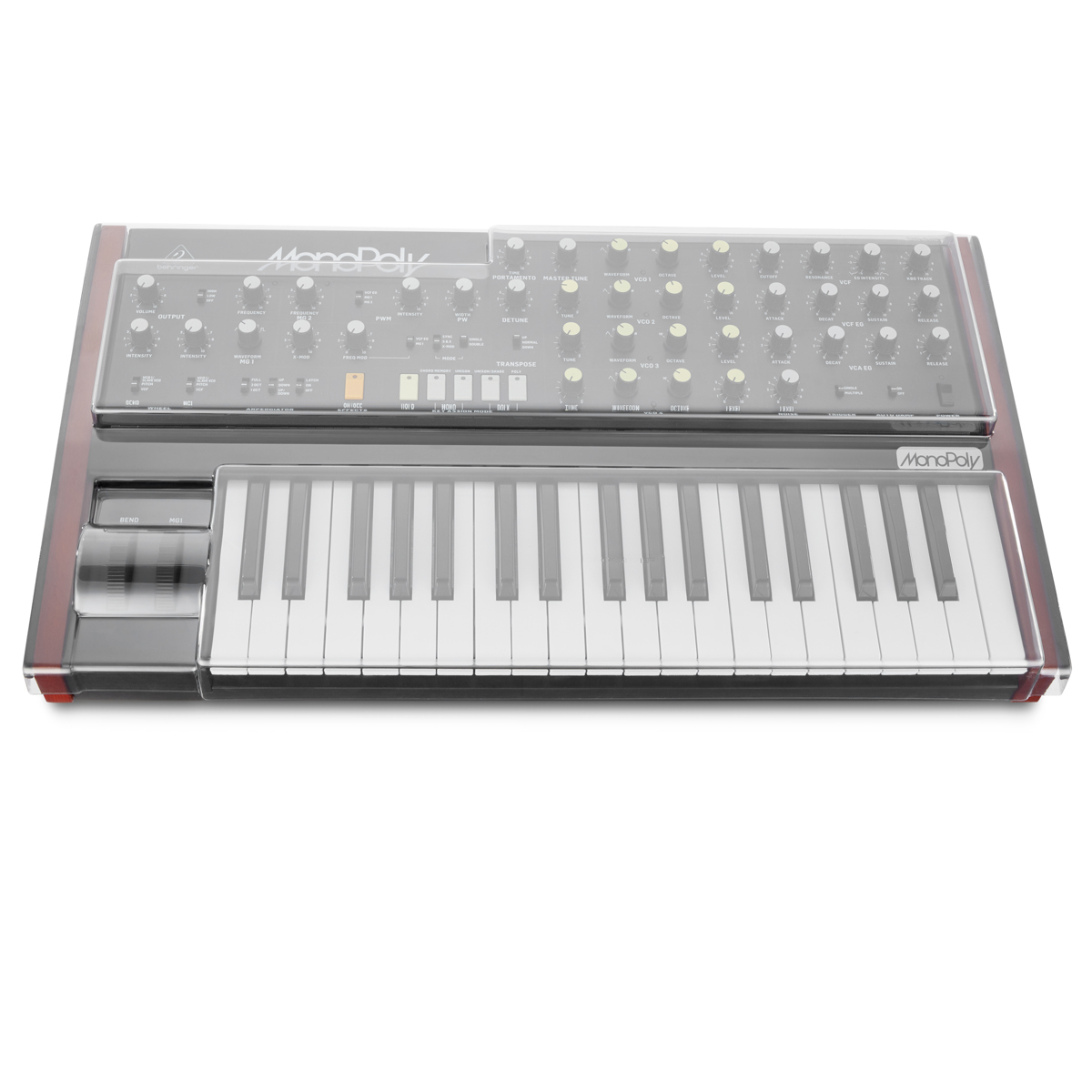 

Decksaver Cover for Behringer MonoPoly Synthesizer, Smoked Clear