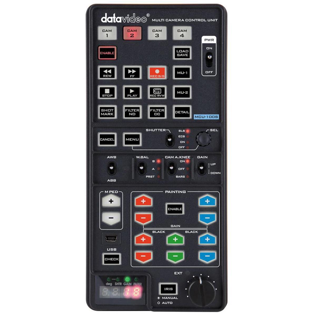 

Datavideo MCU-100S Handheld Multi-Camera Control Unit for Up to 4 Sony Cameras