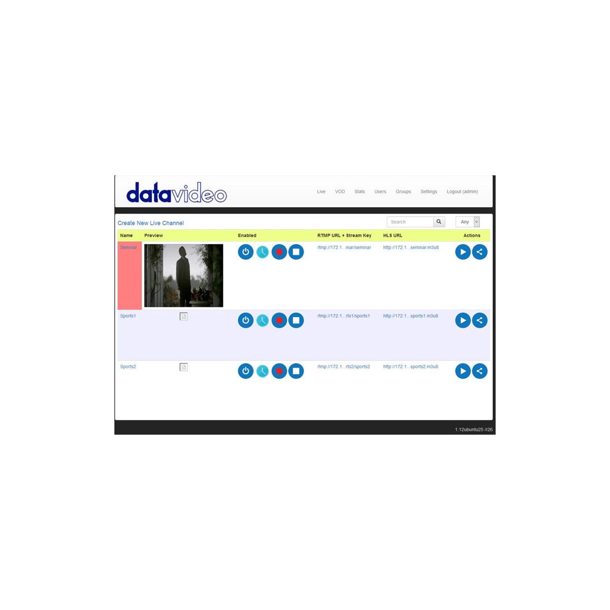 Image of Datavideo DVS-200 Multi-Channel Streaming Server