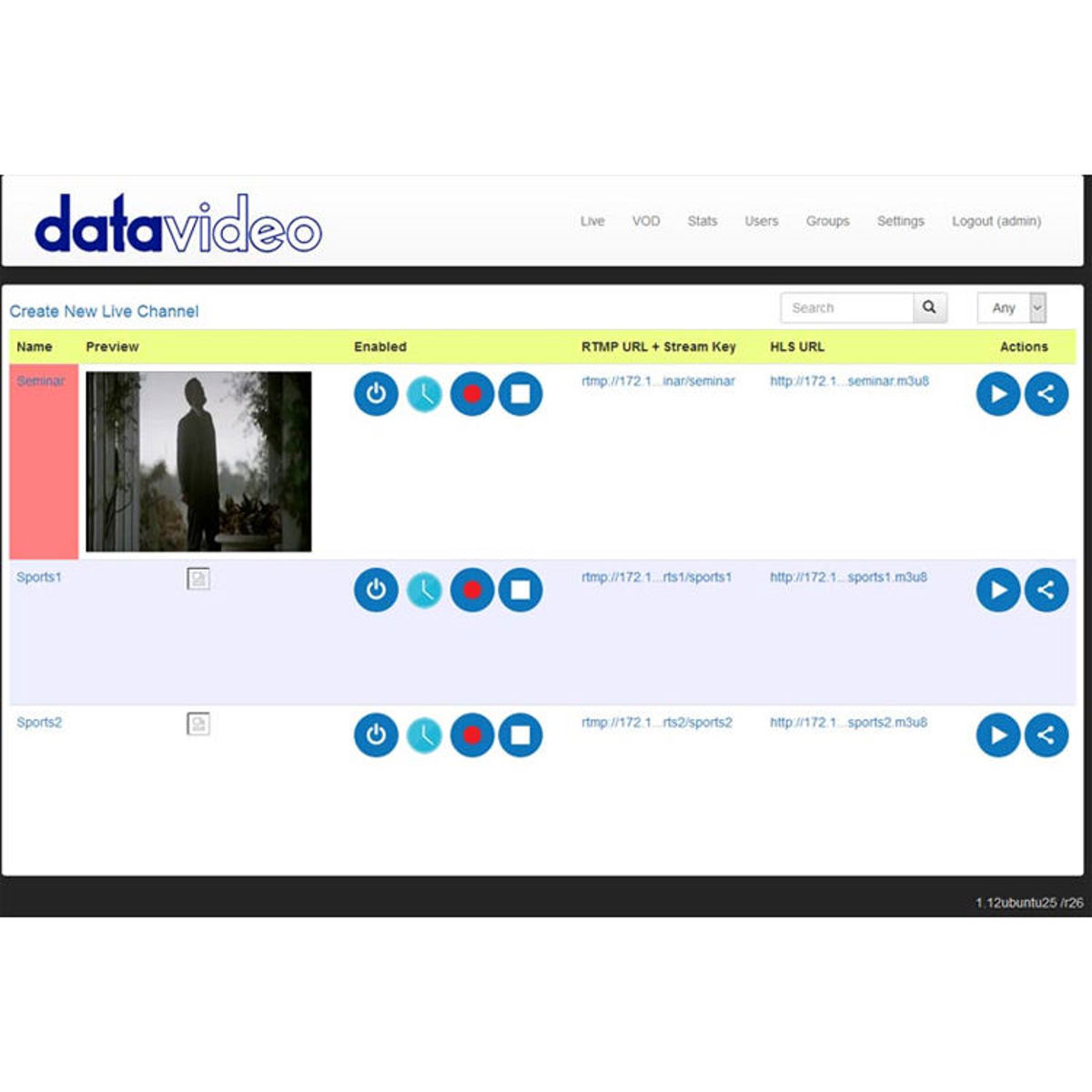 Image of Datavideo DVS-200 Multi-Channel Streaming Server