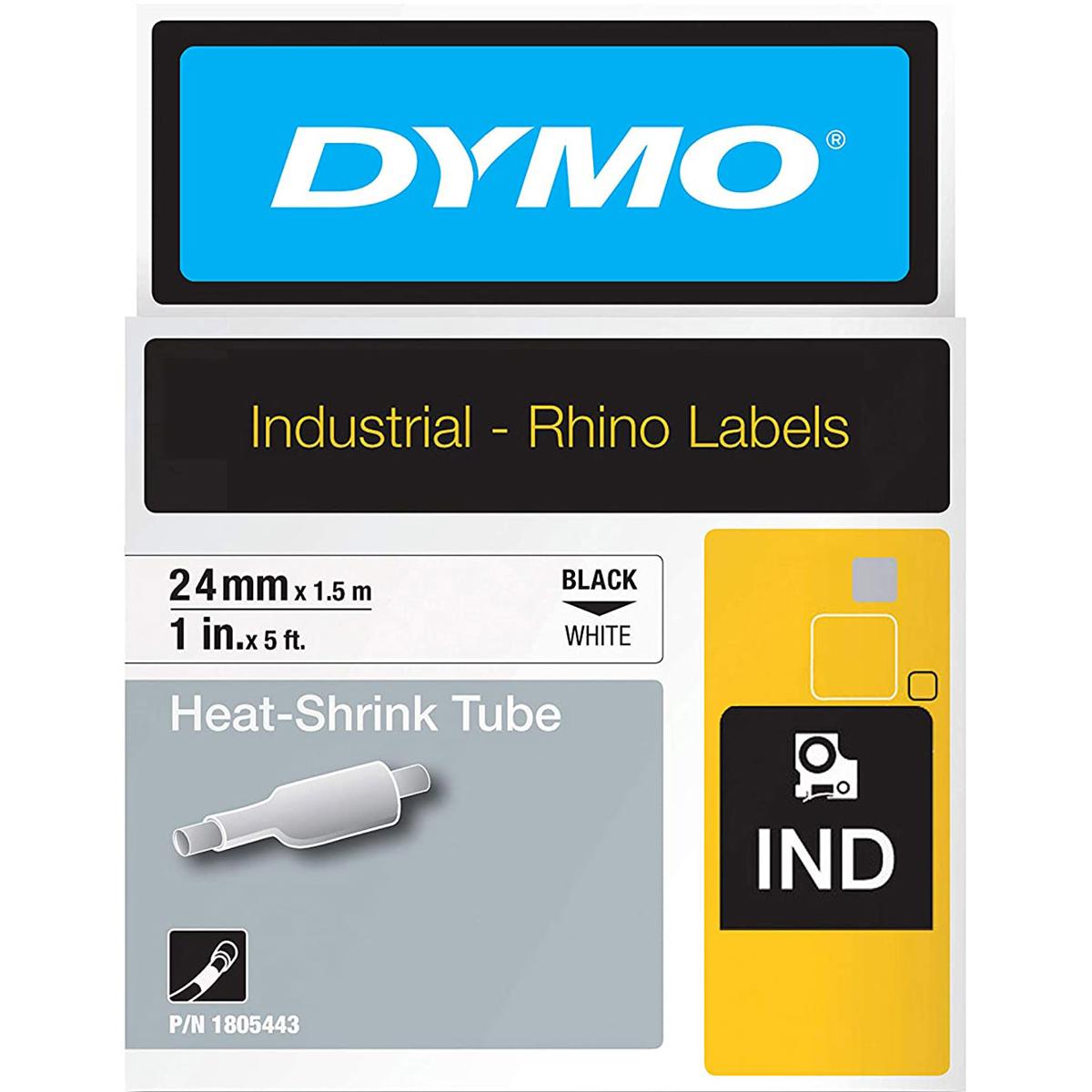 

Dymo 1" Heat Shrink Tube for RHINO 6000 Label Printer, Black on White