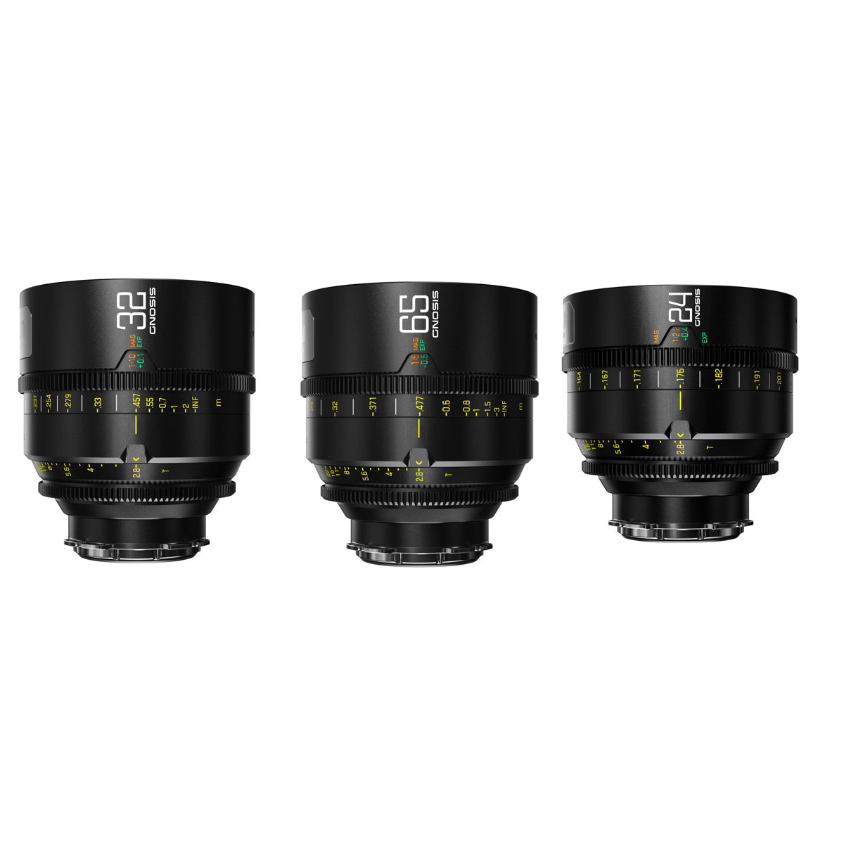 

DZOFILM Gnosis Macro Prime 3-Lens Kit w/24mm, 32mm,65mm T2.8 Lens for LPL,Meters
