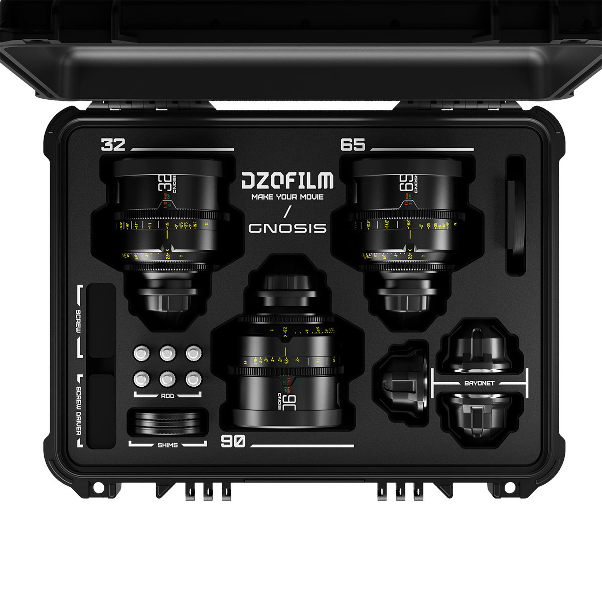 

DZOFILM Gnosis Macro Prime 3-Lens Kit for LPL with PL & EF Mounts, Feet, Black