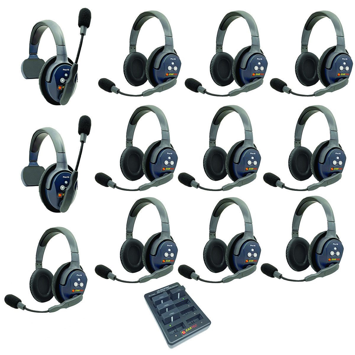 

Eartec UltraLITE Pro16 Wireless Intercom System w/2x 1-Ear,10x Dual-Ear Headsets